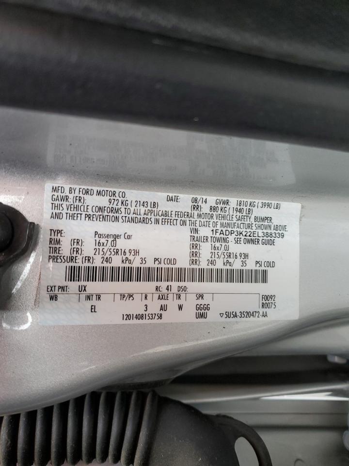 1FADP3K22EL388339 2014 Ford Focus Se