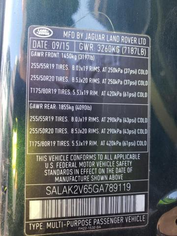 SALAK2V65GA789119 Land Rover LR4