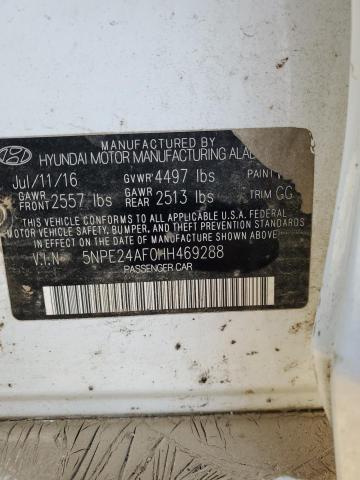 2017 HYUNDAI SONATA SE 5NPE24AF0HH469288