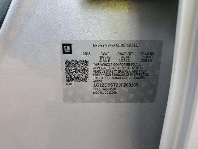 2018 CHEVROLET MALIBU LT 1G1ZD5ST2JF203169