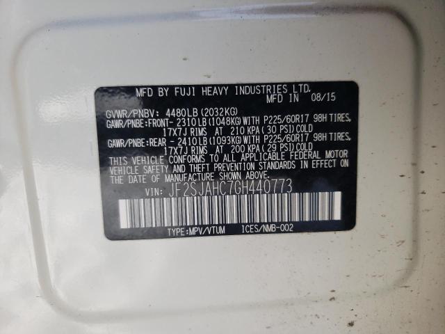 2016 SUBARU FORESTER 2 JF2SJAHC7GH440773