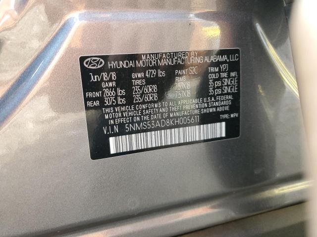2019 HYUNDAI SANTA FE L - 5NMS53AD8KH005611