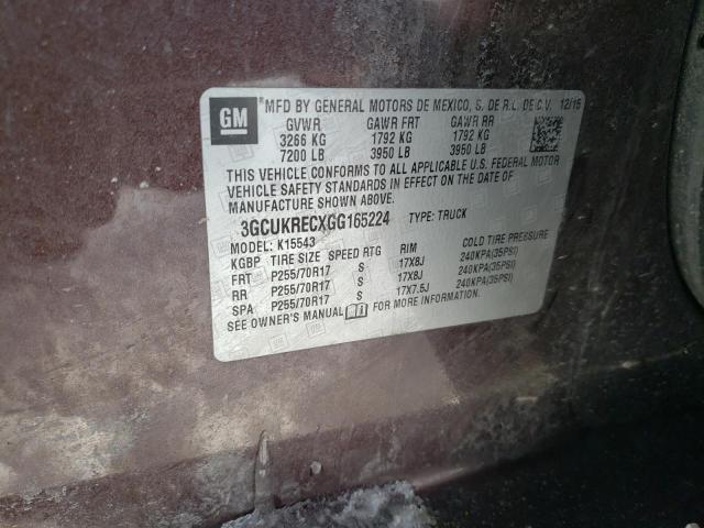 2016 CHEVROLET SILVERADO - 3GCUKRECXGG165224