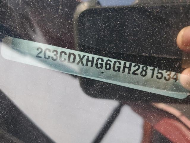 2016 DODGE CHARGER SX 2C3CDXHG6GH281534