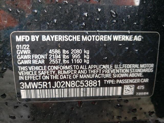 3MW5R1J02N8C53881 BMW 330I