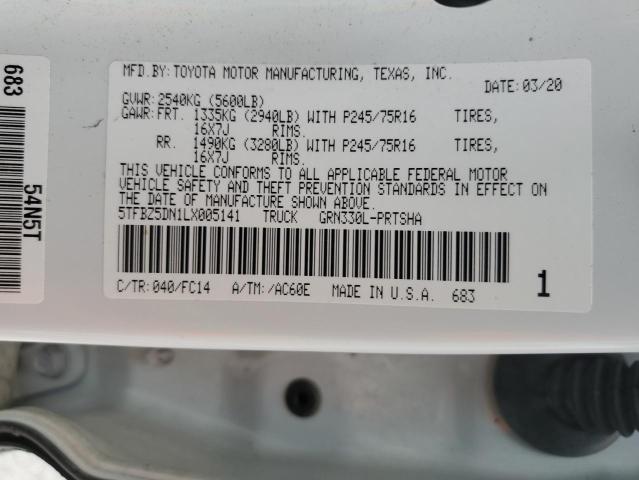 2020 TOYOTA TACOMA DOU - 5TFBZ5DN1LX005141