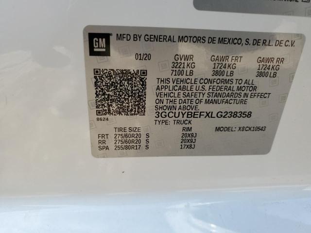 2020 CHEVROLET SILVERADO - 3GCUYBEFXLG238358