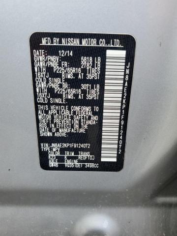 2015 NISSAN QUEST S - JN8AE2KP1F9124072