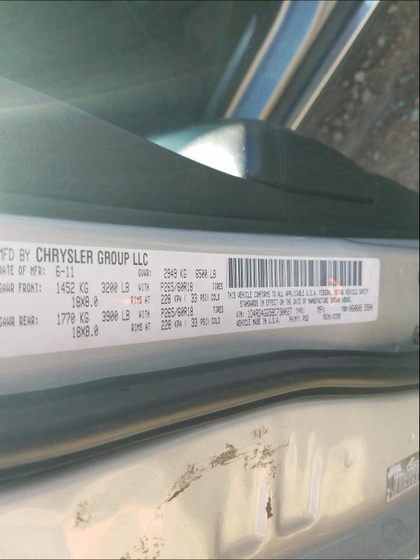 2011 DODGE DURANGO CR 1D4RD4GG5BC730027