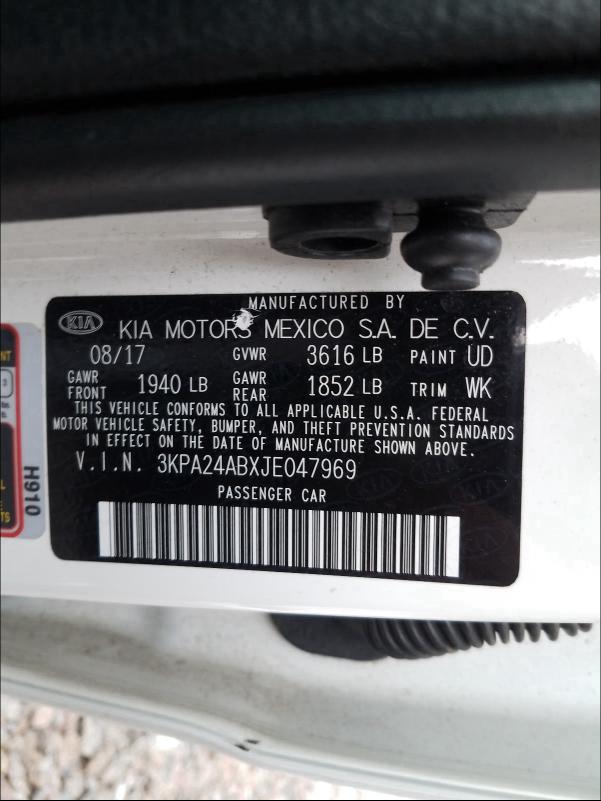 2018 KIA RIO LX 3KPA24ABXJE047969