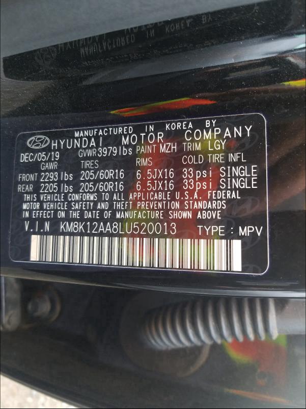 2020 HYUNDAI KONA SE - KM8K12AA8LU520013
