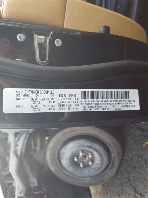 2014 DODGE JOURNEY LI 3C4PDCDGXET248844