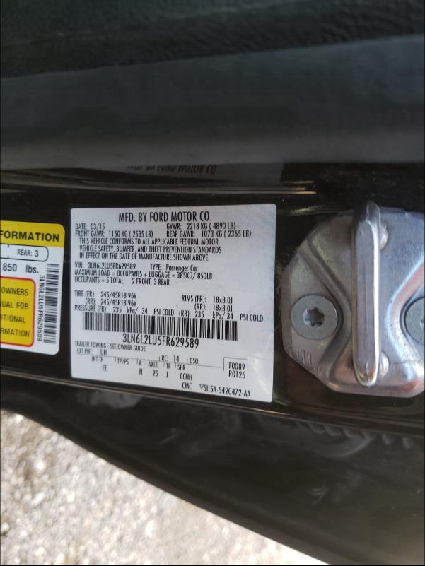 2015 LINCOLN MKZ HYBRID 3LN6L2LU5FR629589
