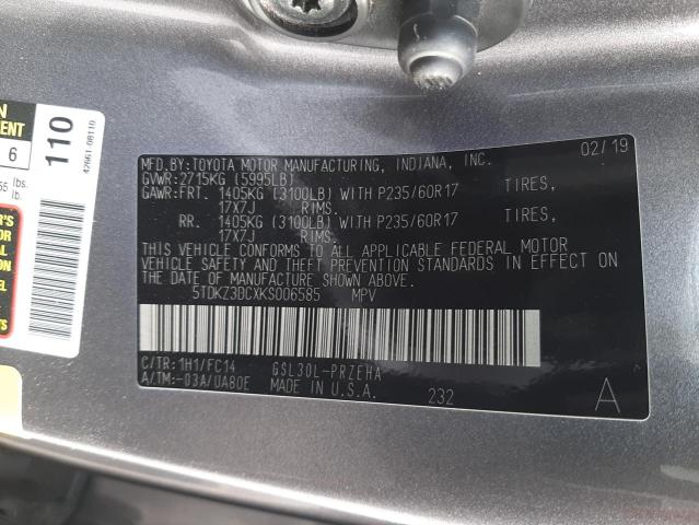 2019 TOYOTA SIENNA LE - 5TDKZ3DCXKS006585