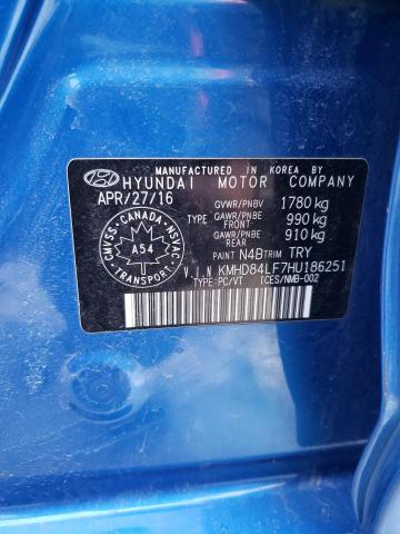 2017 HYUNDAI ELANTRA SE KMHD84LF7HU186251