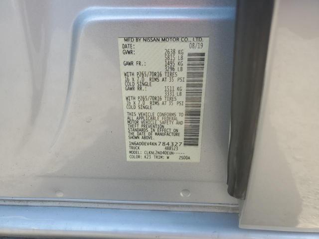 2019 NISSAN FRONTIER S 1N6AD0EV4KN784327