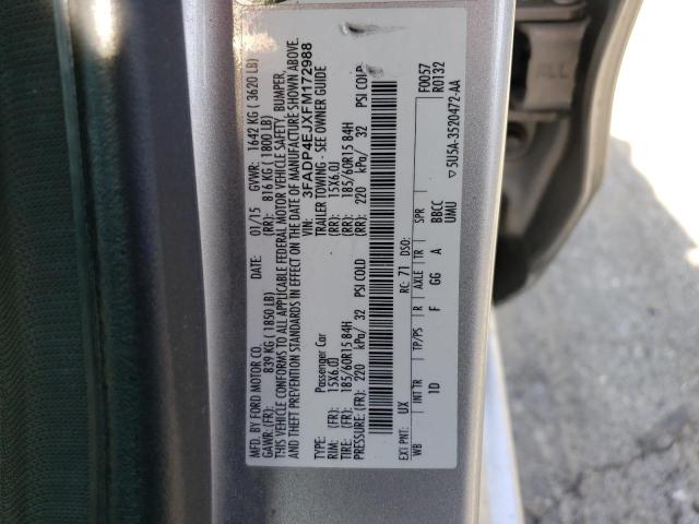 2015 FORD FIESTA SE 3FADP4EJXFM172988