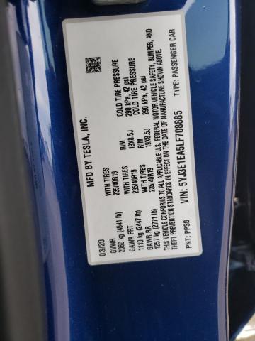 5YJ3E1EA5LF708885 Tesla MODEL 3