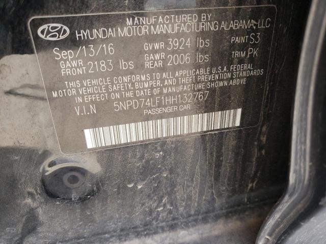 2017 HYUNDAI ELANTRA SE 5NPD74LF1HH132767
