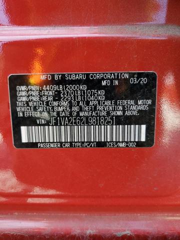JF1VA2E62L9818251 Subaru Wrx Sti