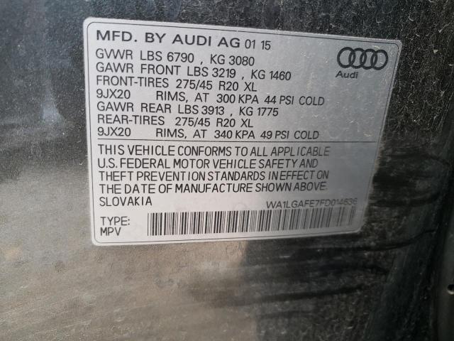 VIN WA1LGAFE7FD014636 2015 AUDI Q7 no.13