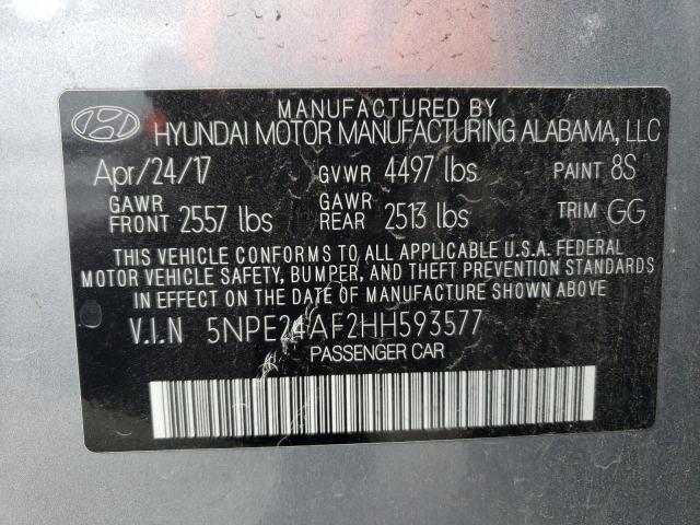 5NPE24AF2HH593577 Hyundai SONATA SE