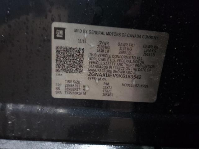 2019 CHEVROLET EQUINOX LT 2GNAXUEV9K6183542