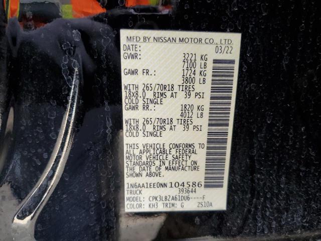 2022 NISSAN TITAN S - 1N6AA1EE0NN104586