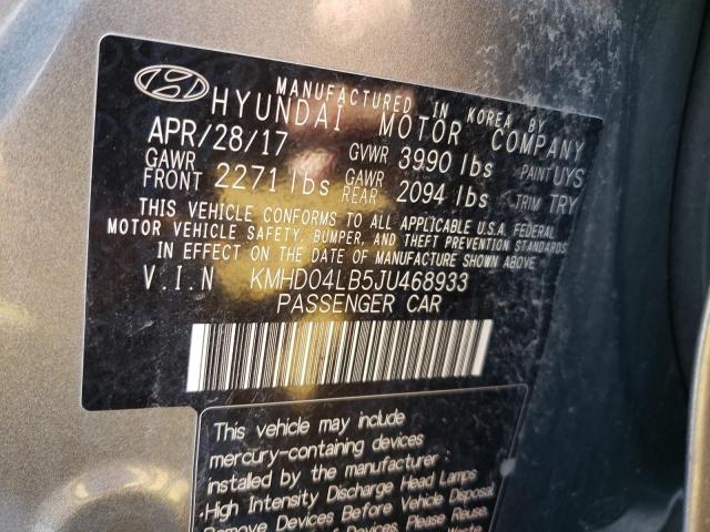 2018 HYUNDAI ELANTRA SP - KMHD04LB5JU468933