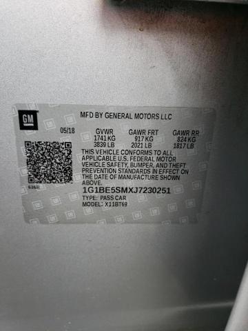 2018 CHEVROLET CRUZE LT 1G1BE5SMXJ7230251