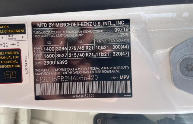 2017 MERCEDES-BENZ GLE COUPE - 4JGED6EB2HA056420