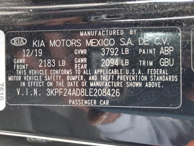 3KPF24AD8LE208426 KIA FORTE FE