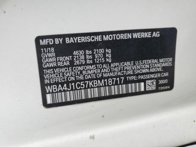 WBA4J1C57KBM18717 BMW 430i Gran Coupe