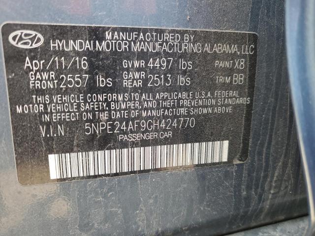 2016 HYUNDAI SONATA SE - 5NPE24AF9GH424770