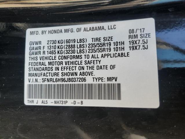 2018 HONDA ODYSSEY EL - 5FNRL6H96JB037206