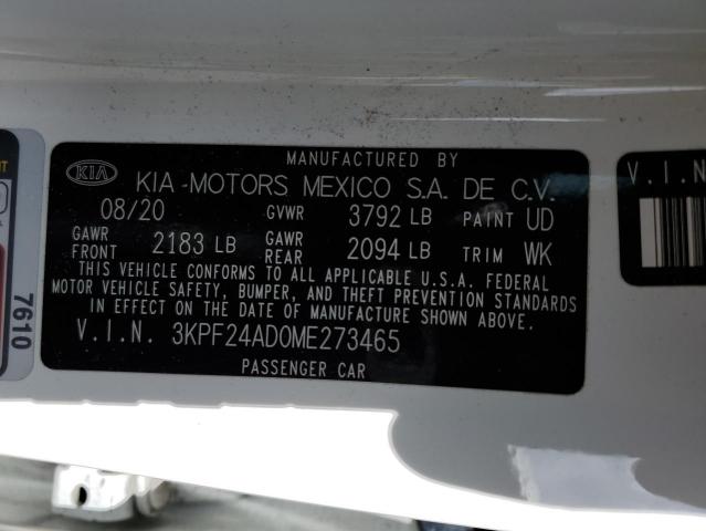 3KPF24AD0ME273465 KIA FORTE FE