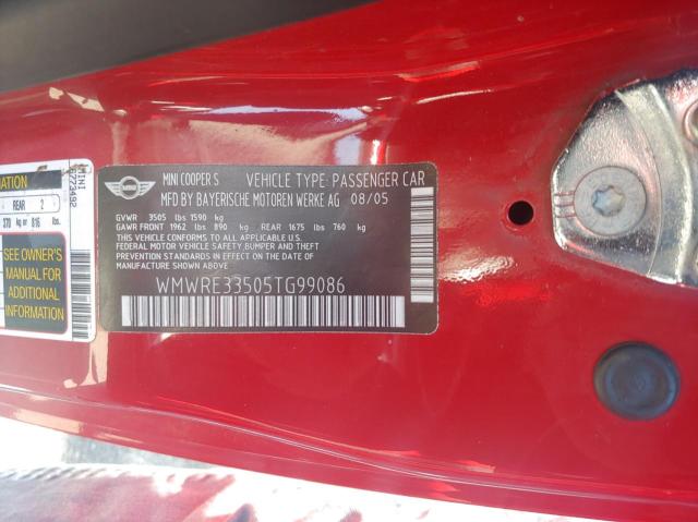 WMWRE33505TG99086 Mini COOPER S