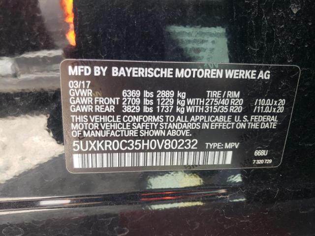 5UXKR0C35H0V80232 BMW X5 Xdrive35i