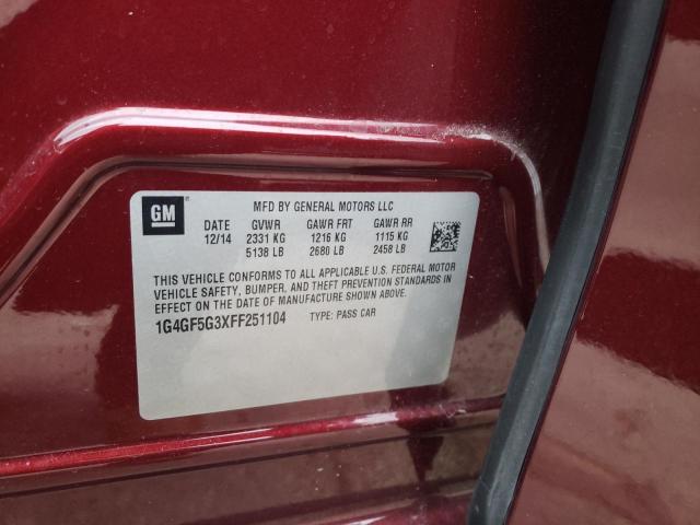 2015 BUICK LACROSSE P - 1G4GF5G3XFF251104