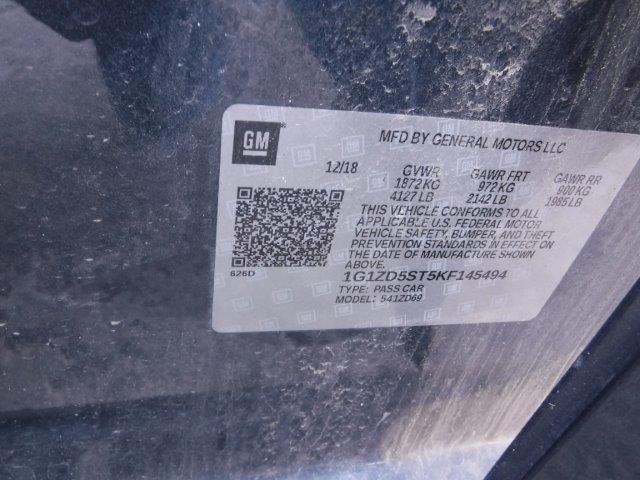 2019 CHEVROLET MALIBU LT - 1G1ZD5ST5KF145494