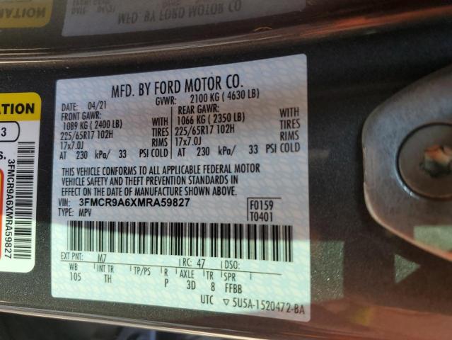 2021 FORD BRONCO SPO 3FMCR9A6XMRA59827