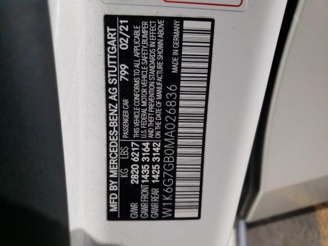W1K6G7GB0MA026836 Mercedes-Benz S 580 4matic