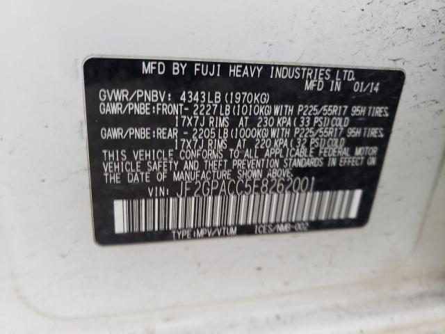JF2GPACC5E8262001 Subaru Xv Crosstrek 2.0 Premium