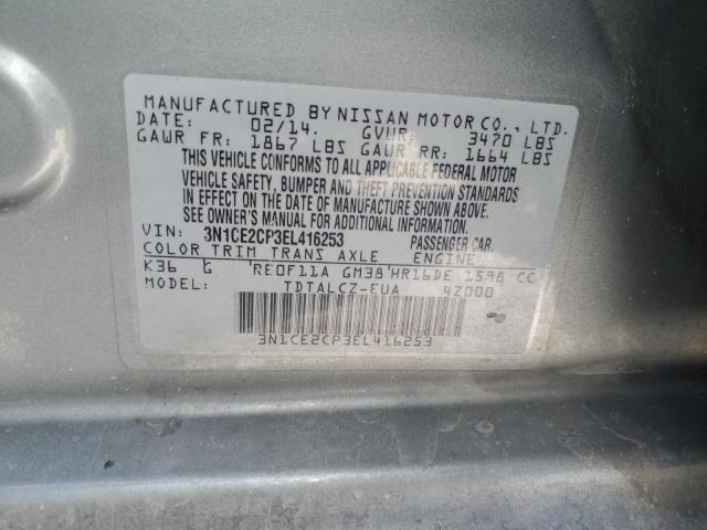 3N1CE2CP3EL416253 Nissan Versa Note S