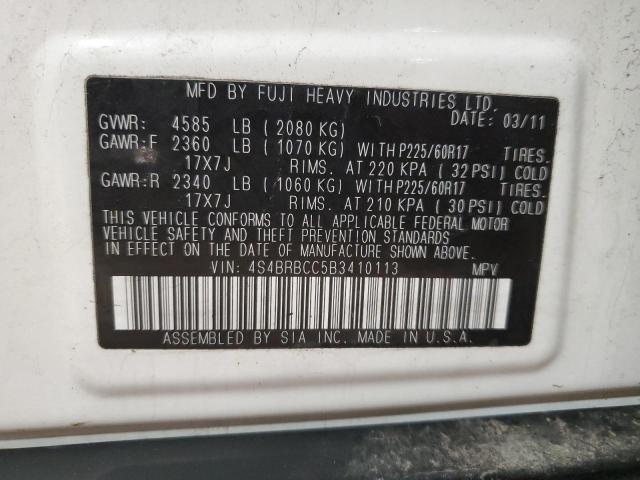 4S4BRBCC5B3410113 Subaru Outback 2.5i Premium