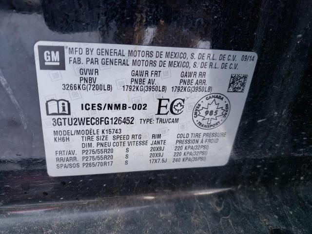2015 GMC SIERA 3GTU2WEC8FG126452
