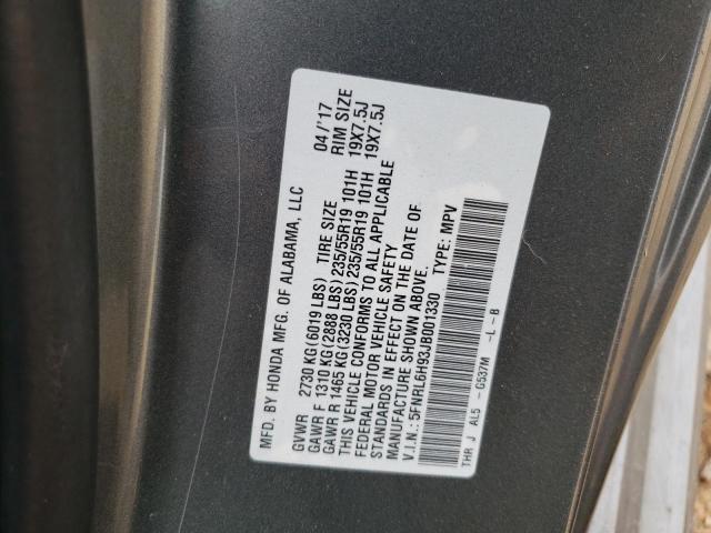 2018 HONDA ODYSSEY EL - 5FNRL6H93JB001330