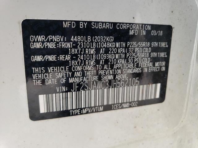 JF2SJAWC3JH562105 Subaru Forester