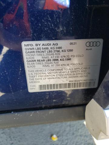 WA1BAAFY1M2105823 2021 AUDI Q5, photo no. 14