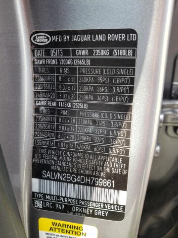 SALVN2BG4DH799861 Land Rover RANGEROVER